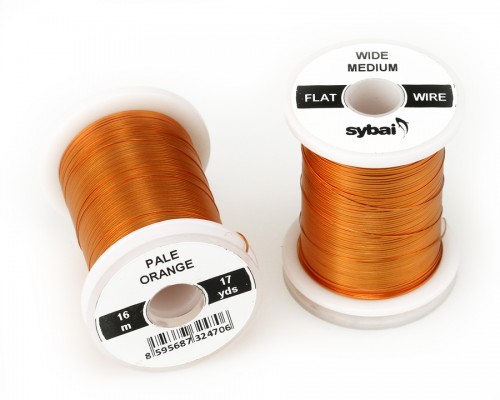 Flat Colour Wire, Medium, Wide, Pale Orange